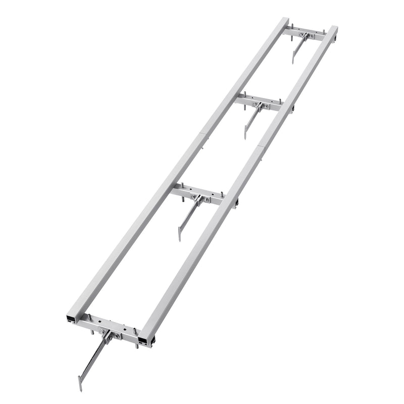 Rail Mill Guide System, 9 ft Milling Guide, 4 Crossbar Kits Chainsaw Mill Rail Guide, Aluminum Adjustable Saw Mill Rail System Work with Chainsaw Mills for Builders and Woodworkers