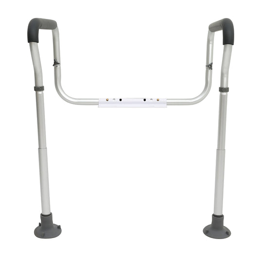 Toilet Safety Rail Adjustable 136kg Grab Bar Padded Armrests