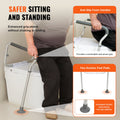 Toilet Safety Rail Adjustable 136kg Grab Bar Padded Armrests
