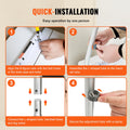Toilet Safety Rail Adjustable 136kg Grab Bar Padded Armrests