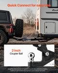 Pintle Hook 7256kg 50.4mm Hitch Military Receiver Black Powder