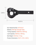 Pintle Hitch 50.4mm Receiver Hook 63.5-76.2mm Lunette 9070kg