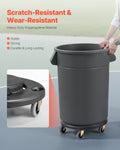 Trash Can Dolly 500lbs 4 Wheels Fits 20 32 44 55 Gallon