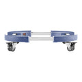 Trash Can Dolly 440lbs 4 Lockable Wheels 15-22.8in Adjustable Blue