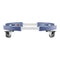 Trash Can Dolly 440lbs 4 Lockable Wheels 15-22.8in Adjustable Blue