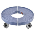 Trash Can Dolly 440lbs 4 Lockable Wheels 15-22.8in Adjustable Blue