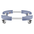 Trash Can Dolly 440lbs 4 Lockable Wheels 15-22.8in Adjustable Blue