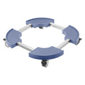 Trash Can Dolly 440lbs 4 Lockable Wheels 15-22.8in Adjustable Blue