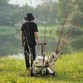 Beach Fishing Cart 91kg 275mm Wheels 7 Rod Holders Steel