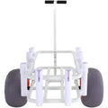 Beach Fishing Cart, 136 kg Load Capacity, Fish and Marine Cart with Two 330 mm Big Wheels PU Balloon Tires for Sand, Heavy-Duty Aluminum Pier Wagon Trolley with 8 Rod Holders for Fishing, Picnic