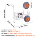 Beach Fishing Cart 136kg 330mm Wheels 8 Rod Holders Trolley