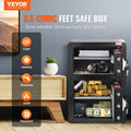 Double Door Safe Box 3.5cu.ft Fireproof Key Lock Black