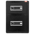Double Door Safe Box 3.5cu.ft Fireproof Key Lock Black