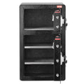 Double Door 4.5cu.ft Safe Box Key Lock Password LED Light Black