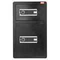 Double Door 4.5cu.ft Safe Box Key Lock Password LED Light Black