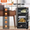 Double Door 7.2cu.ft Safe Box Fireproof Black LED Light Password