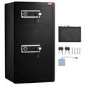Double Door 7.2cu.ft Safe Box Fireproof Black LED Light Password