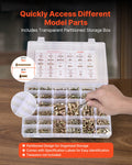 906pc Metric Bolts Nuts Screws Washers Assortment Kit M4-M8 Grade 8.8
