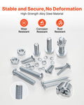 Bolts Nuts Screws Washers Assortment 2250pc M3-M8 Metric Imperial