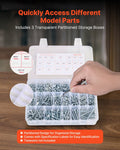 Bolts Nuts Screws Washers Assortment 2250pc M3-M8 Metric Imperial