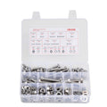246pc Stainless Steel Bolts Nuts Washers Assortment Kit Case