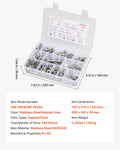 246pc Stainless Steel Bolts Nuts Washers Assortment Kit Case