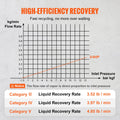 Portable 3/4 HP Refrigerant Recovery Machine Vapor Liquid