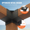 Pergola Bracket Kit 152x152mm 4pcs 3-Way Heavy Duty Corner Post Base