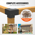 Pergola Bracket Kit 152x152mm 4pcs 3-Way Heavy Duty Corner Post Base