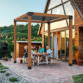 Pergola Bracket Kit 152x152mm 4pcs 3-Way Heavy Duty Corner Post Base