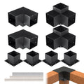 Pergola Bracket Kit 152.4 x 152.4 mm, 8pcs 3-Way Heavy Duty Corner Bracket Woodworks DIY Post Base, Easy Installation Wooden Beams for Gazebos, Patio Pergolas, Log Cabin Outdoor Pergola Hardware