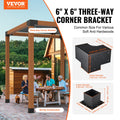 Pergola Bracket Kit 8pcs 152.4mm 3-Way Heavy Duty Corner Post Base