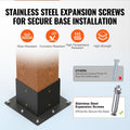 Pergola Bracket Kit 8pcs 152.4mm 3-Way Heavy Duty Corner Post Base