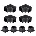 Pergola Bracket Kit 8pcs 152.4mm 3-Way Heavy Duty Corner Post Base
