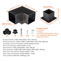Pergola Bracket Kit 8pcs 152.4mm 3-Way Heavy Duty Corner Post Base