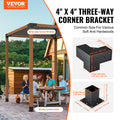 Pergola Bracket Kit 4x4 8pcs Heavy Duty Corner Post Base Wooden