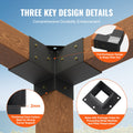 Pergola Bracket Kit 4x4 8pcs Heavy Duty Corner Post Base Wooden
