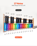 Glockenspiel Xylophone 27 Notes Metal Keys 4 Mallets Bag