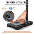 Basketball Hoop 44in Adjustable 4-10ft Portable Stand Wheels Base