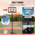 Basketball Hoop 44in Adjustable 4-10ft Portable Stand Wheels Base