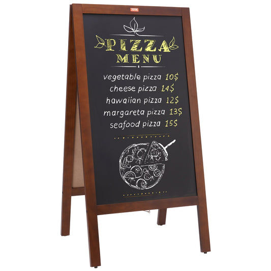 VEOVR A Frame Chalkboard 50x102cm Double-Sided Sandwich Board Rustic