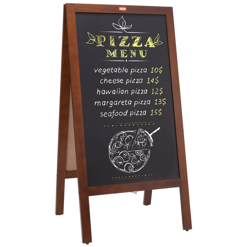 VEOVR A Frame Chalkboard 50x102cm Double-Sided Sandwich Board Rustic