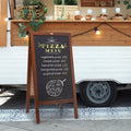 VEOVR A Frame Chalkboard 50x102cm Double-Sided Sandwich Board Rustic