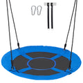 Tree Swing, 40 Inch Saucer Swing, 750lbs Weight Capacity, 900D Oxford Fabric Swing Seat with 2 Tree Hanging Straps and Adjustable Multi-Strand Ropes, Round Swing for Kids Outdoor, Blue