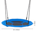 Tree Swing, 40 Inch Saucer Swing, 750lbs Weight Capacity, 900D Oxford Fabric Swing Seat with 2 Tree Hanging Straps and Adjustable Multi-Strand Ropes, Round Swing for Kids Outdoor, Blue