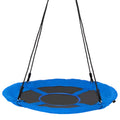 Tree Swing, 40 Inch Saucer Swing, 750lbs Weight Capacity, 900D Oxford Fabric Swing Seat with 2 Tree Hanging Straps and Adjustable Multi-Strand Ropes, Round Swing for Kids Outdoor, Blue