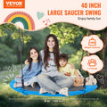 40 Inch Saucer Swing 750lbs Capacity Blue Outdoor Kids Tree Swing
