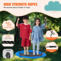 40 Inch Saucer Swing 750lbs Capacity Blue Outdoor Kids Tree Swing