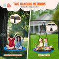 40 Inch Saucer Swing 750lbs Capacity Blue Outdoor Kids Tree Swing
