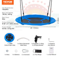 40 Inch Saucer Swing 750lbs Capacity Blue Outdoor Kids Tree Swing